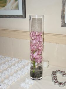 Purple Orchids in a cylinder