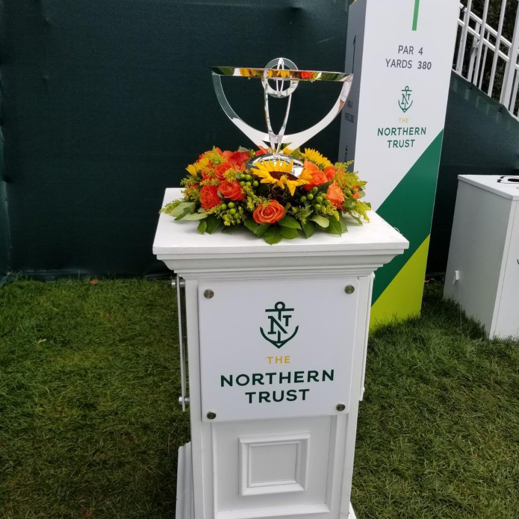 TNT trophy floral arrangement